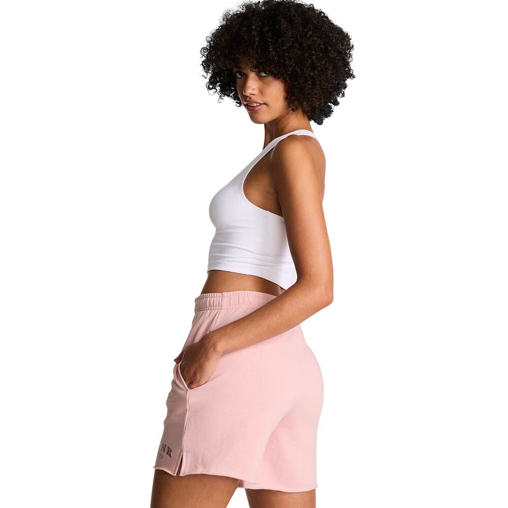 Victoria's Secret PINK Campus Fleece Shorts Size Medium in Doll House Pink